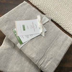 2 Pottery Barn standard size pillow shams. 100% Belgian Linen in Flax.